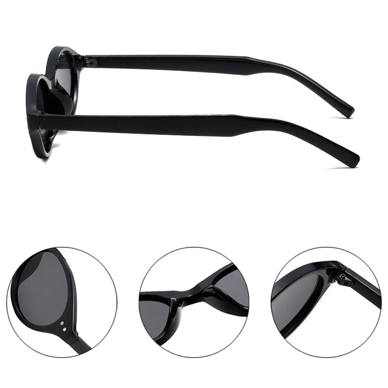 NOIRÉ Oval Sunglasses – Retro UV400 Sonnenbrille