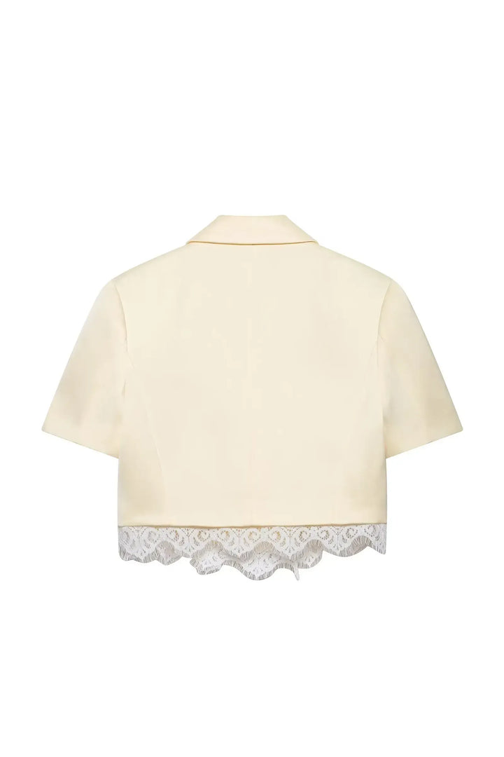 Lace Patchwork Blazer Set – Chic Summer Co-Ord