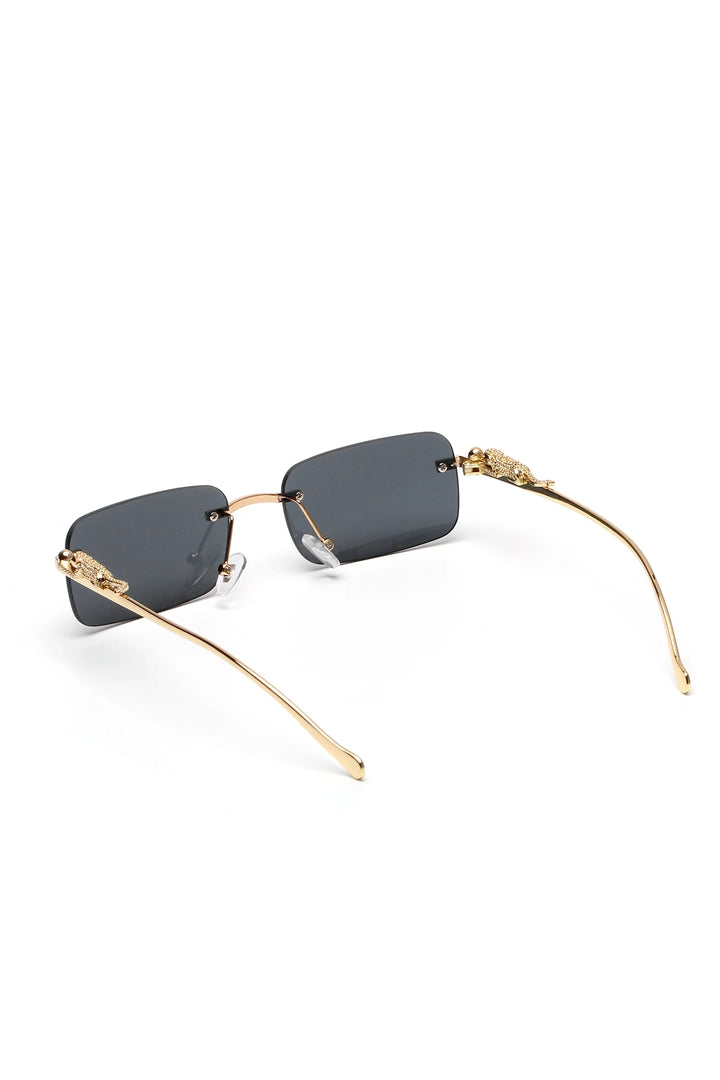 Ruiao rimless sunglasses UV400 fashion square metal glasses for men women designer man's brand sun glasses shades for outdoor