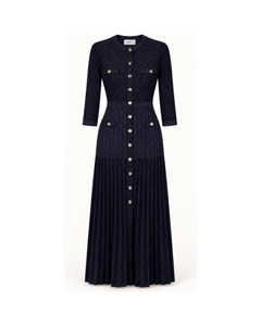 MIRAEE-UNIFORM-2026 | Amélie Kleid – Elegantes Damen Kleid mit Stil – Marineblau – freigestellte Produktansicht auf weißem Hintergrund