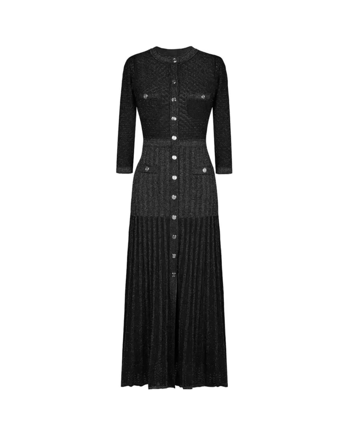 MIRAEE-UNIFORM-2026 | Amélie Kleid – Elegantes Damen Kleid mit Stil – Schwarz – freigestellte Produktansicht auf weißem Hintergrund