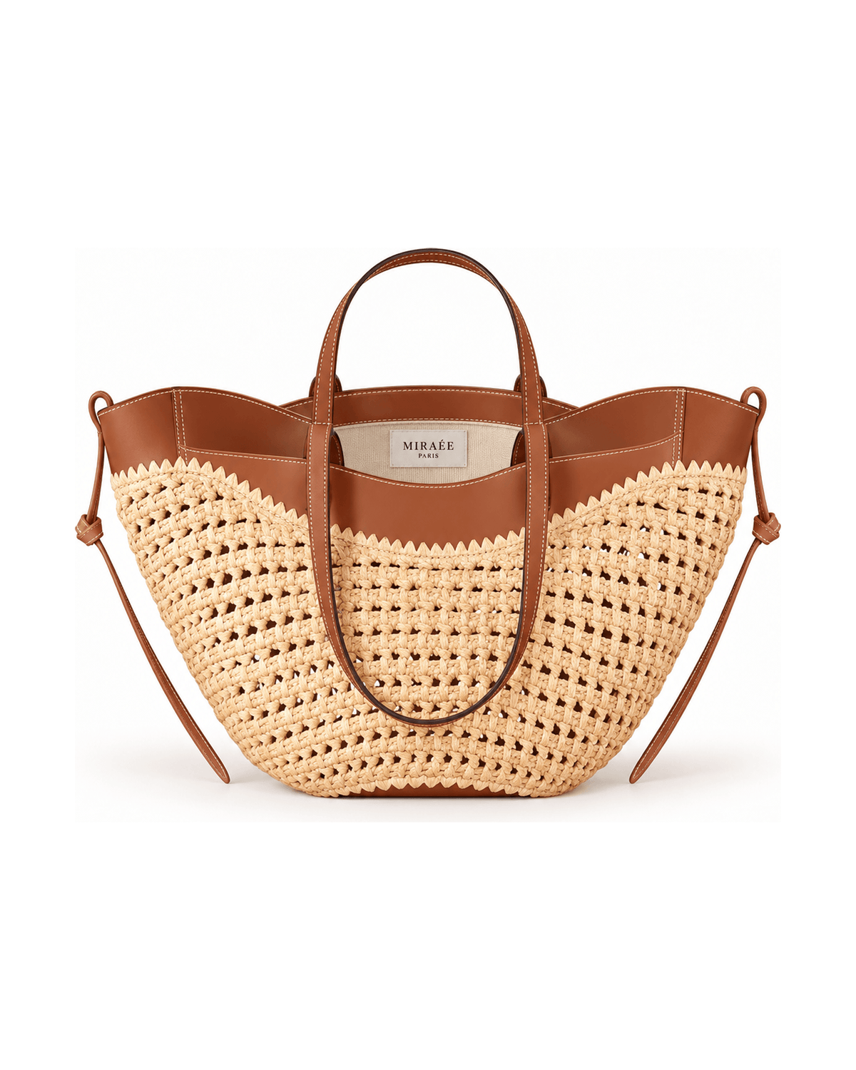 MIRAEE-UNIFORM-2026 | Amélie Geflochtene Schultertasche – freigestellte Produktansicht auf weißem Hintergrund