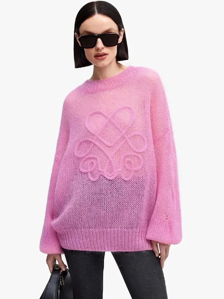 ARIA – Fashion Rundhals-Strickpullover - ZAYVI