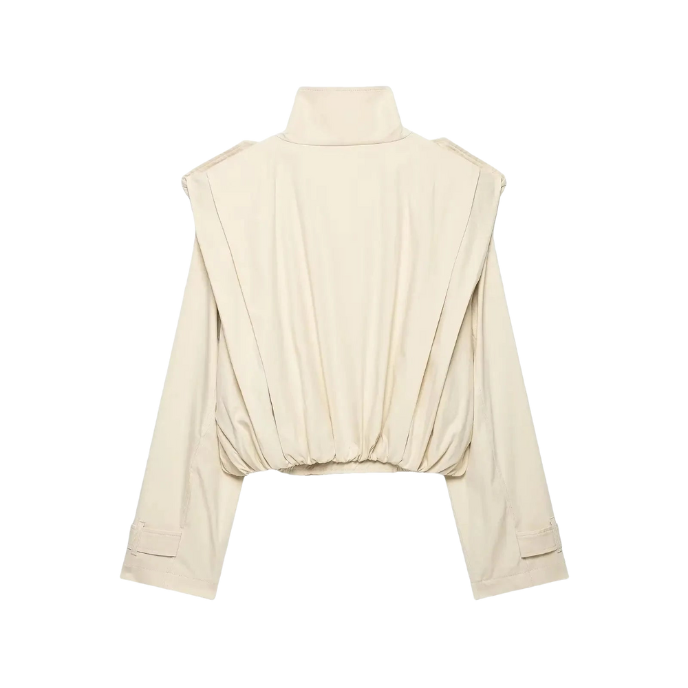 BSAY VINTAGE – Cropped Trenchcoat | Doppelreiher Épaulettes - ZAYVI