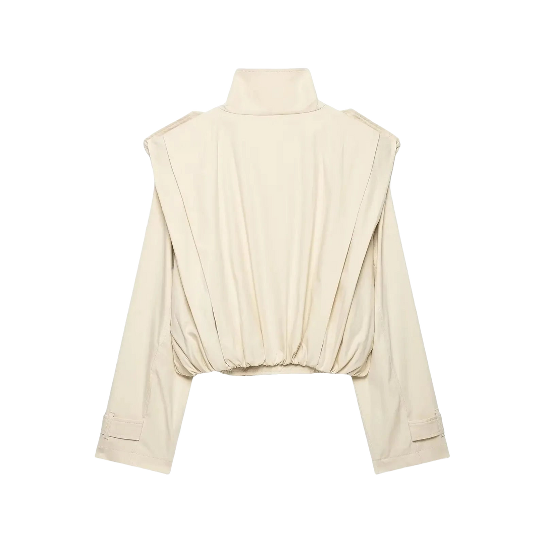 BSAY VINTAGE – Cropped Trenchcoat | Doppelreiher Épaulettes - ZAYVI