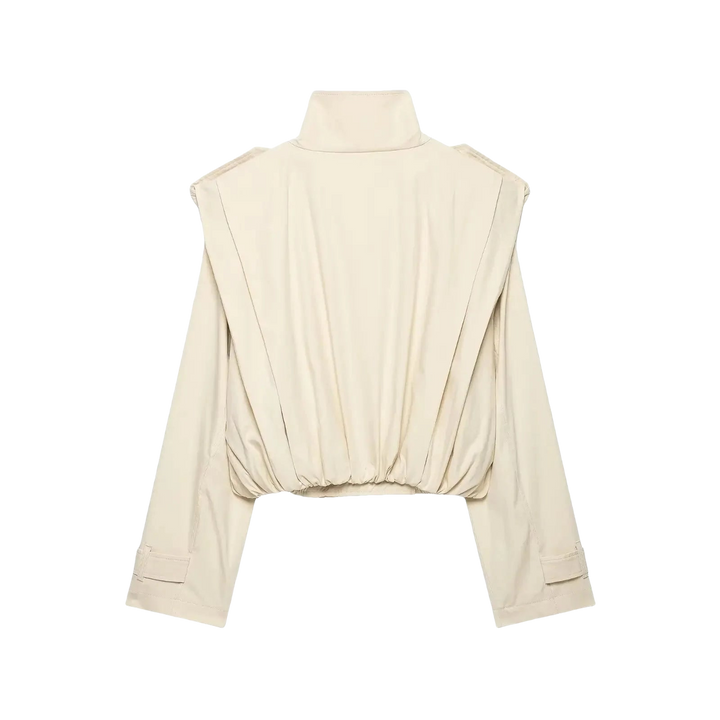 BSAY VINTAGE – Cropped Trenchcoat | Doppelreiher Épaulettes - ZAYVI