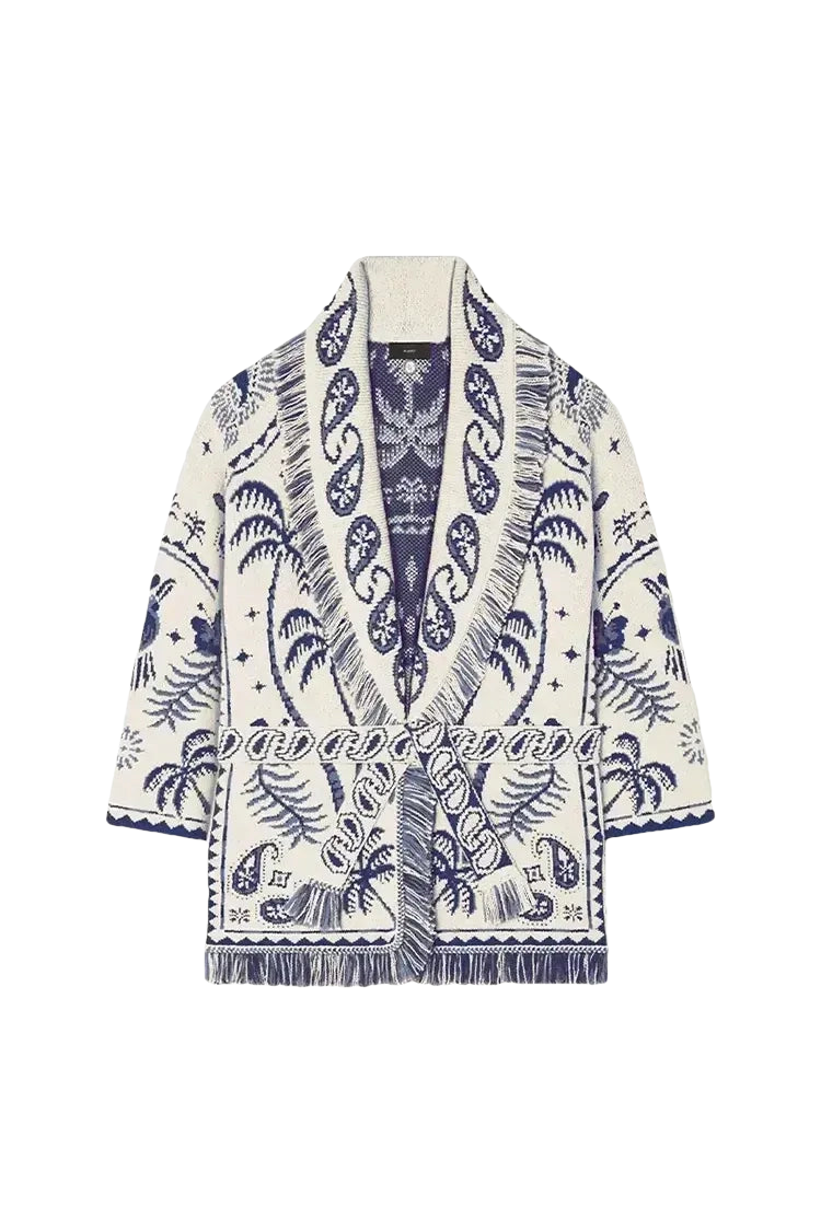 Amelie Boho Chic – Damen Strickjacke mit Quasten