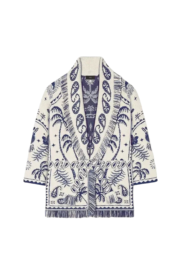 Amelie Boho Chic – Damen Strickjacke mit Quasten