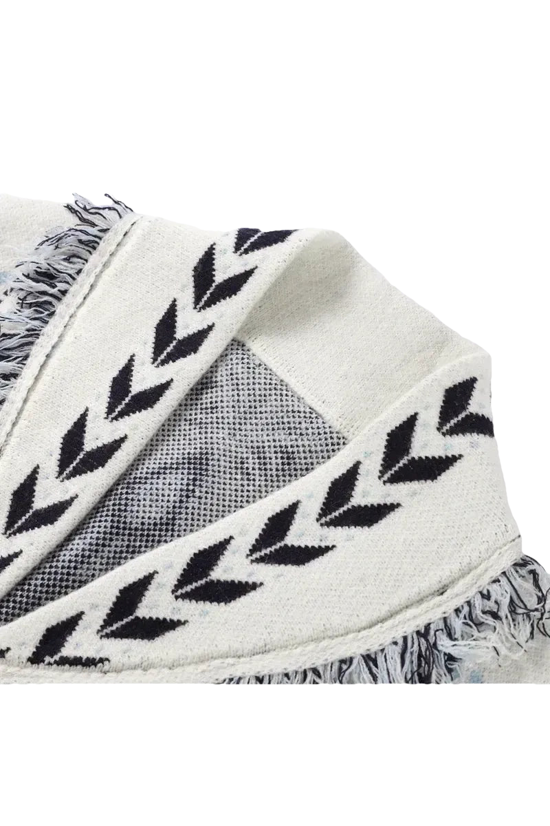 Amelie Boho Chic – Damen Strickjacke mit Quasten