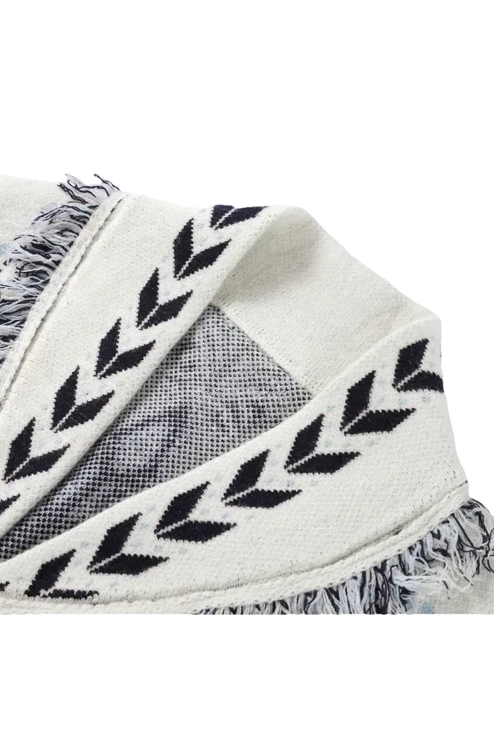 Amelie Boho Chic – Damen Strickjacke mit Quasten