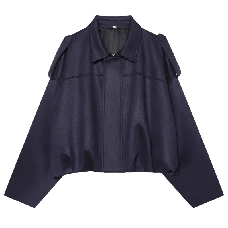 HAILEY – Cropped Bomber Jacke aus Wildleder-Optik