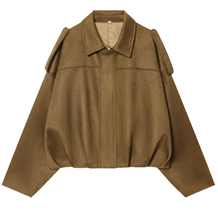 HAILEY – Cropped Bomber Jacke aus Wildleder-Optik