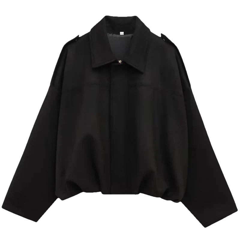 HAILEY – Cropped Bomber Jacke aus Wildleder-Optik