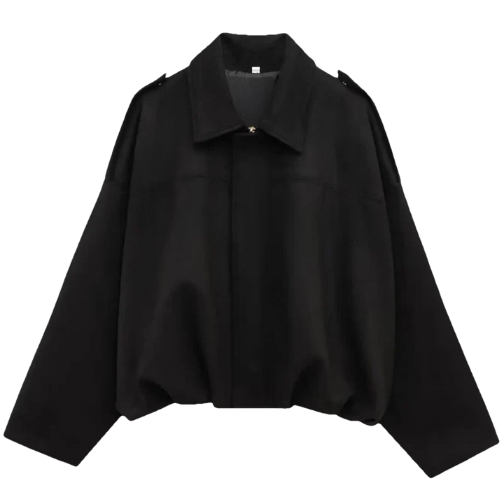HAILEY – Cropped Bomber Jacke aus Wildleder-Optik