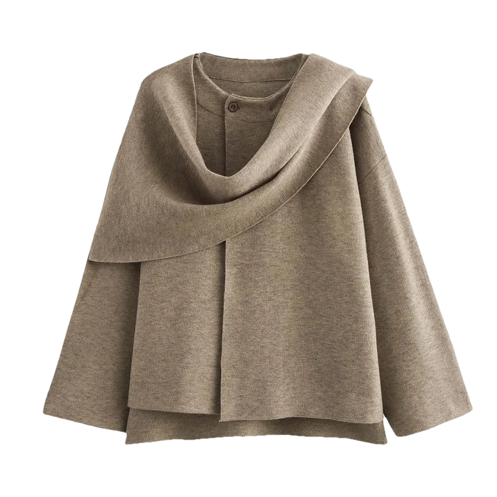 NADJA – Wattierte Winterjacke mit asymmetrischem Schalkragen