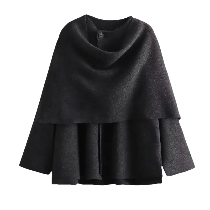 NADJA – Wattierte Winterjacke mit asymmetrischem Schalkragen