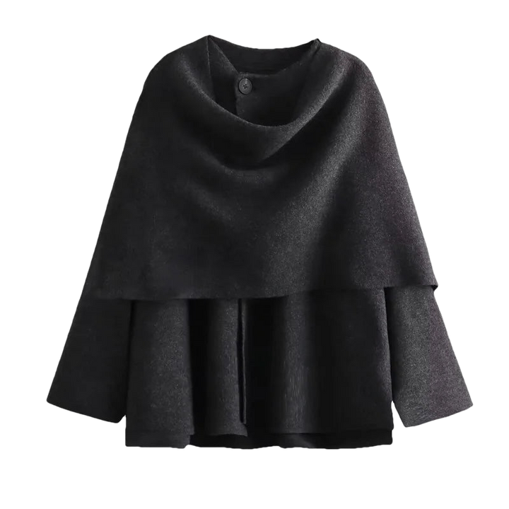 NADJA – Wattierte Winterjacke mit asymmetrischem Schalkragen