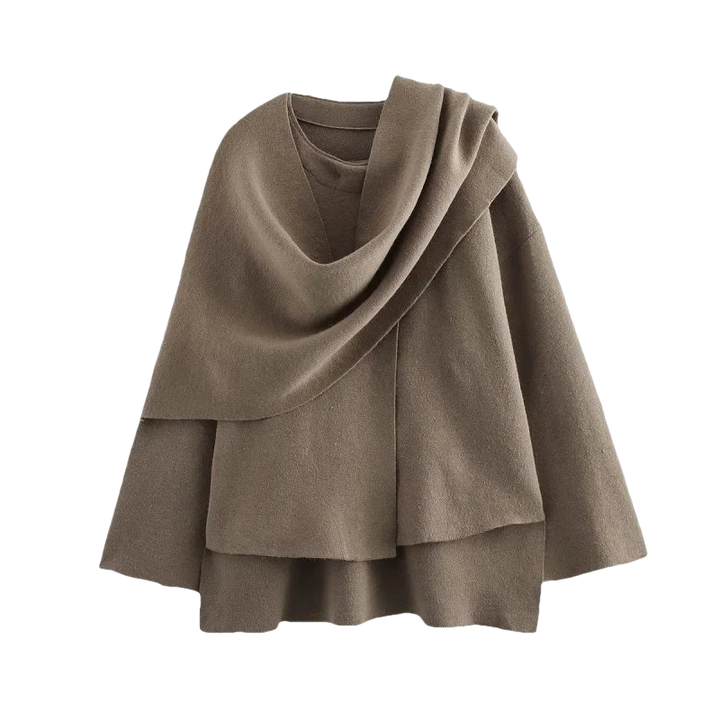 NADJA – Wattierte Winterjacke mit asymmetrischem Schalkragen