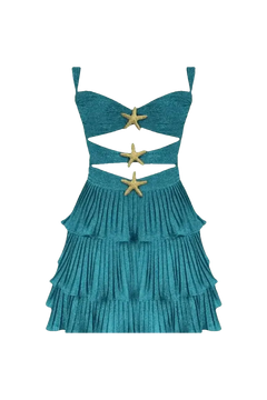 Star Fish Glam Dress featuring a flattering silhouette with star embellishments, ideal for stylish evening events.