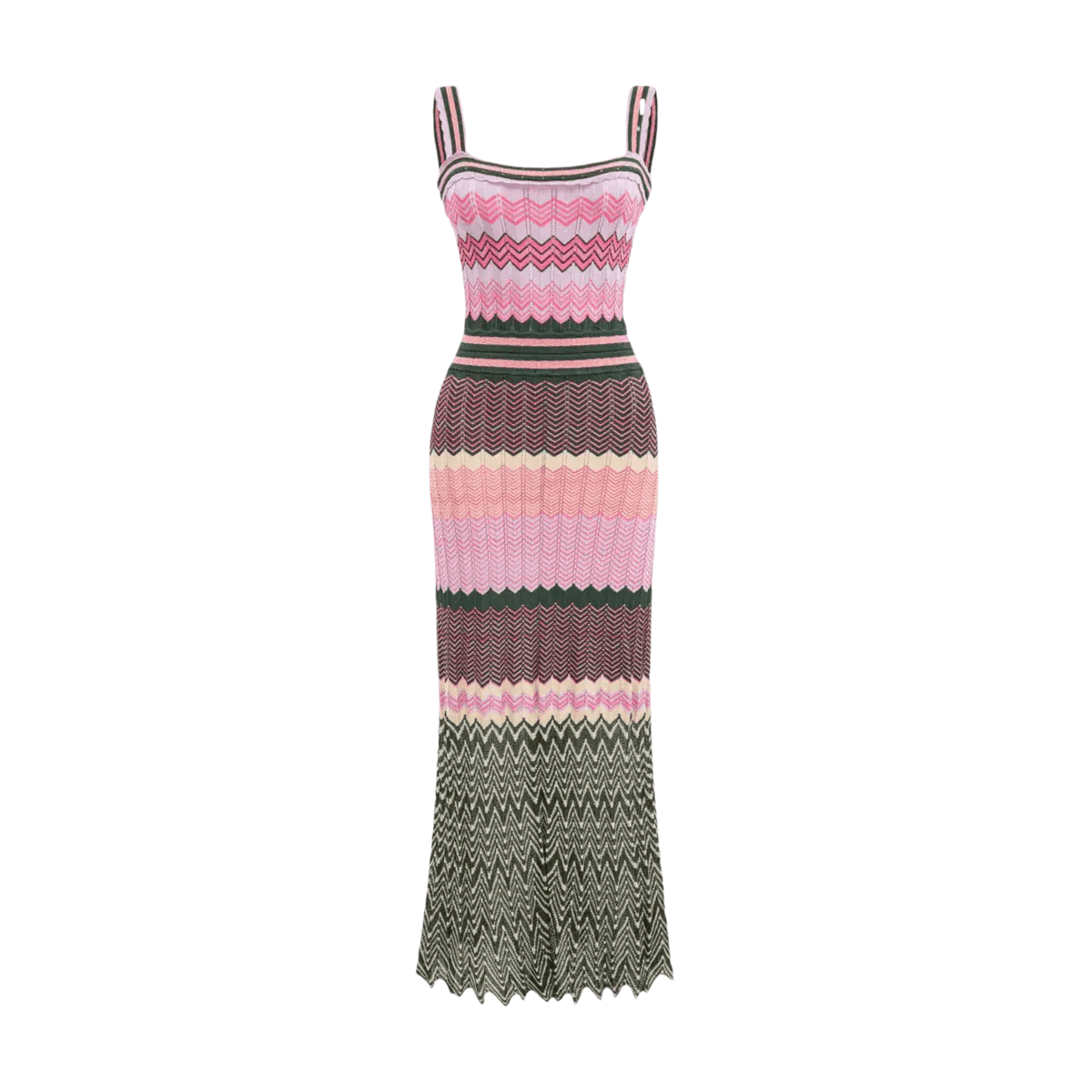 ZigZag Muse Knit Dress – Sunset Vibes - MIRAÉE PARIS