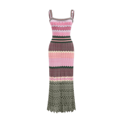 ZigZag Muse Knit Dress – Sunset Vibes - MIRAÉE PARIS