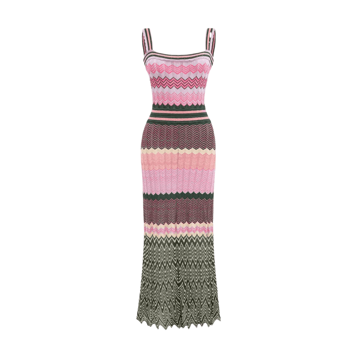 ZigZag Muse Knit Dress – Sunset Vibes - ZAYVI