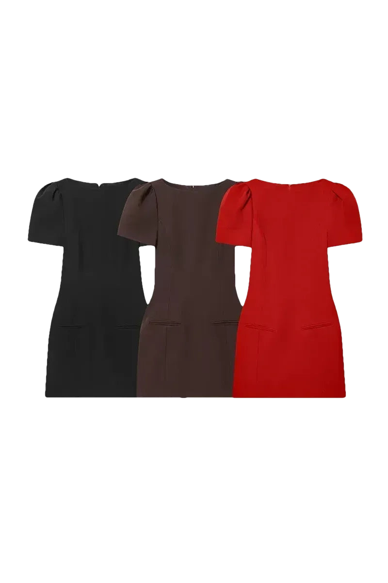 SERAPHINA – Elegantes Puff-Minikleid in Schwarz | Miraee Paris