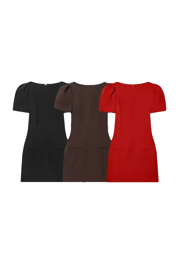 SERAPHINA – Elegantes Puff-Minikleid in Schwarz | Miraee Paris