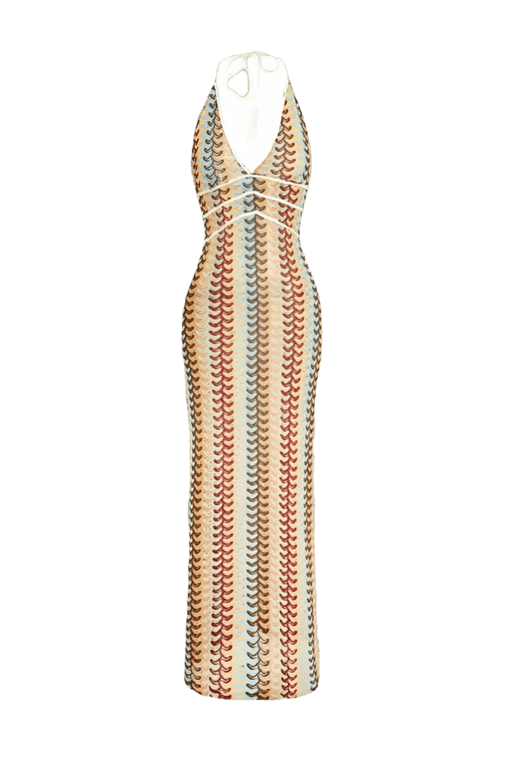 Sunset Waves – Häkel - Maxi Dress im Retro - Style - Miraee Paris