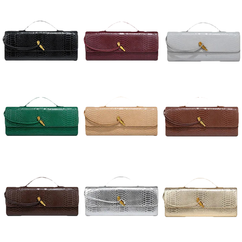 SERENA – Edle Baguette Bag in exotischer Python-Optik – Produktansicht 2 | MIRAÉE PARIS