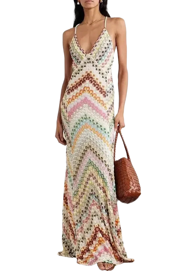Boho Rainbow Maxikleid - Miraee Paris