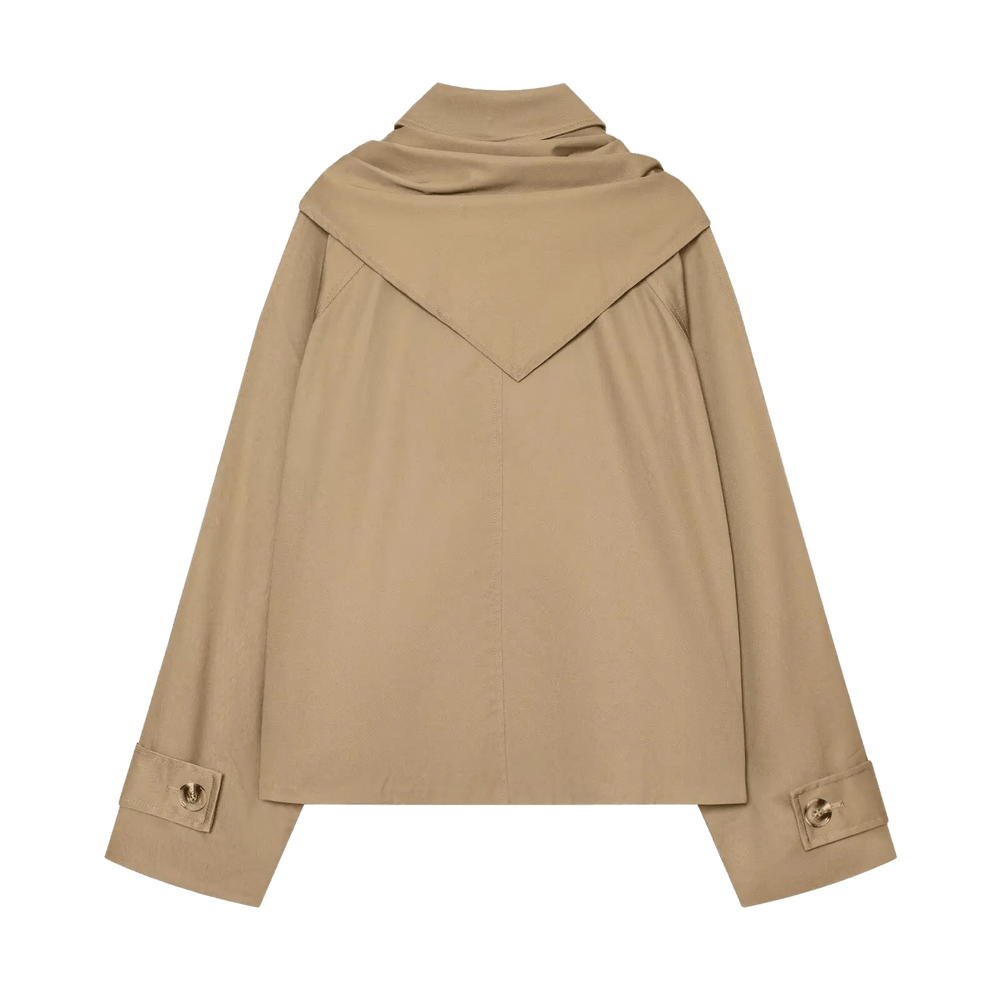 BSAY – Cropped Trenchjacke mit passendem Schal - ZAYVI