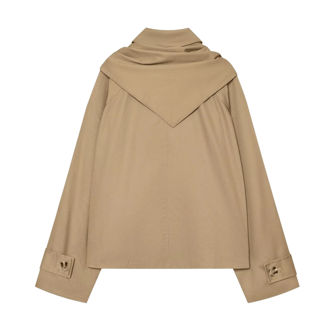 BSAY – Cropped Trenchjacke mit passendem Schal - ZAYVI