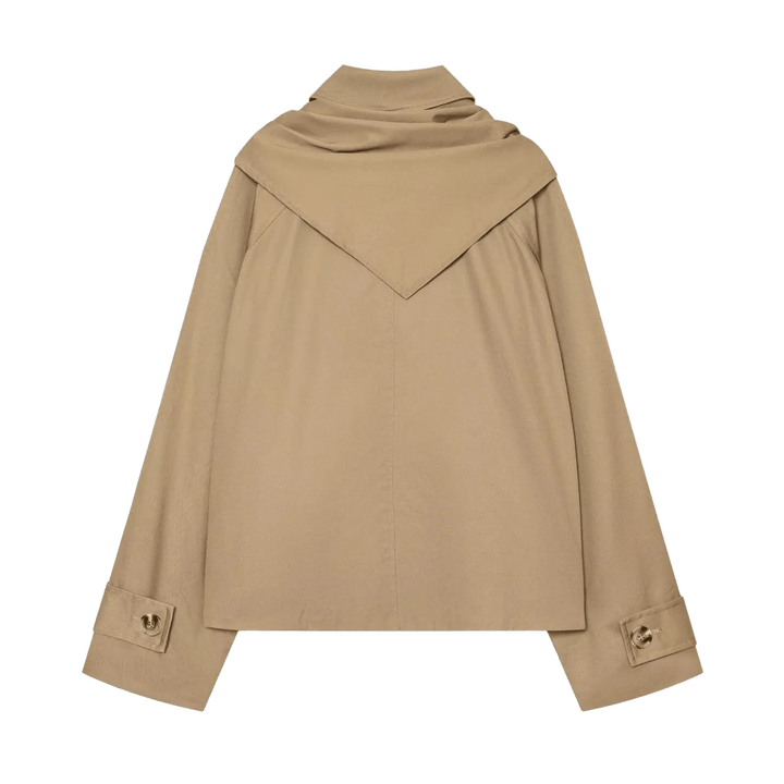 BSAY – Cropped Trenchjacke mit passendem Schal - ZAYVI