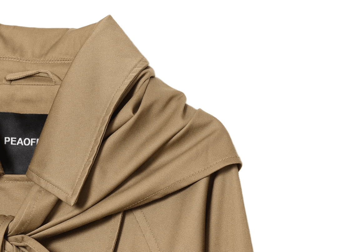 BSAY – Cropped Trenchjacke mit passendem Schal - ZAYVI