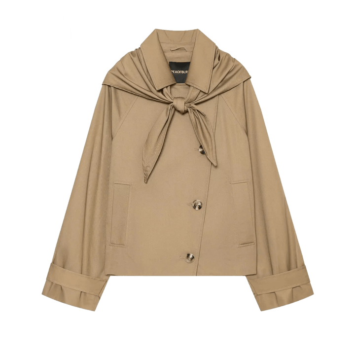 BSAY – Cropped Trenchjacke mit passendem Schal - ZAYVI