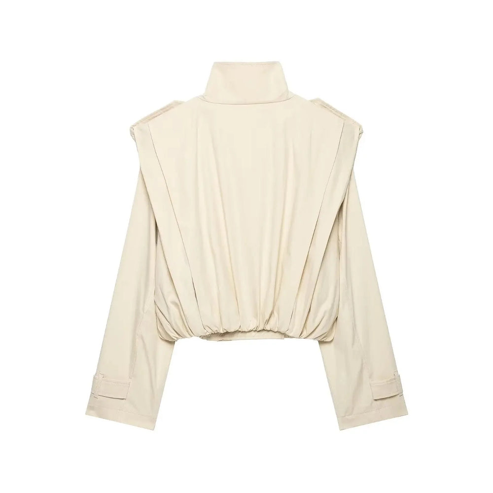 BSAY VINTAGE – Cropped Trenchcoat | Doppelreiher Épaulettes - ZAYVI