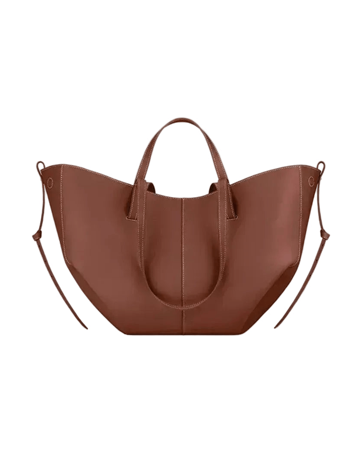 MIRAEE-UNIFORM-2026 | CAMILLE – Französische Plissé Schultertasche Y2K – Braun – freigestellte Produktansicht auf weißem Hintergrund