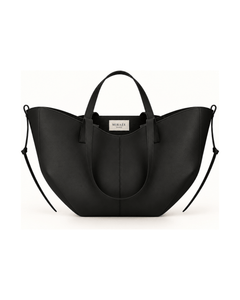 MIRAEE-UNIFORM-2026 | CAMILLE – Französische Plissé Schultertasche Y2K – Schwarz – freigestellte Produktansicht auf weißem Hintergrund