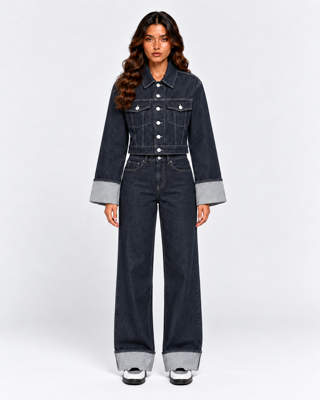 DENIM DUO Jeansset – Vorderansicht am SIENNA Model