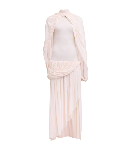 Drapé-Kleid „Élise“ in Rosé – Asymmetrisches One-Shoulder-Kleid - Miraee Paris 