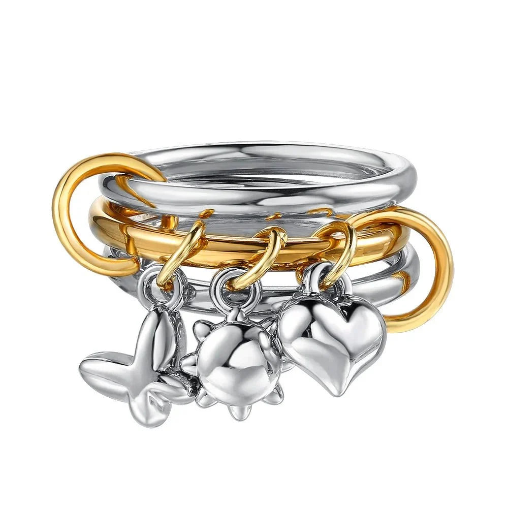 ELARA – Golden Charm Ring - ZAYVI