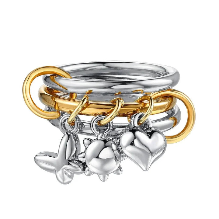ELARA – Golden Charm Ring - ZAYVI