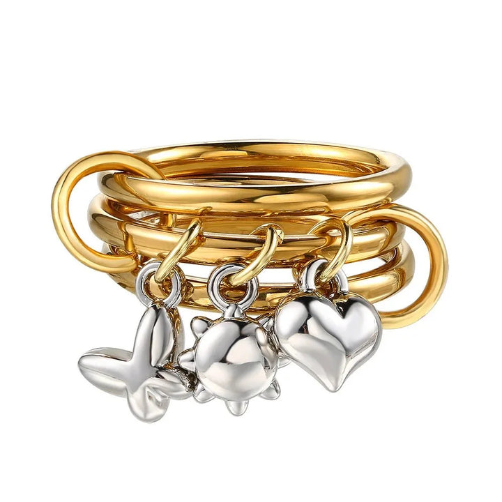 ELARA – Golden Charm Ring - ZAYVI