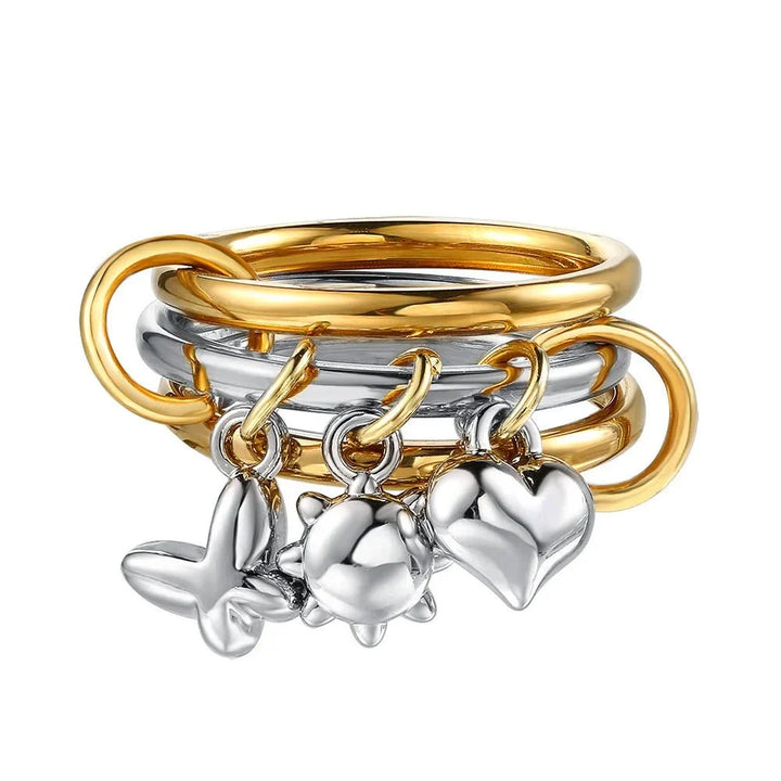 ELARA – Golden Charm Ring - ZAYVI