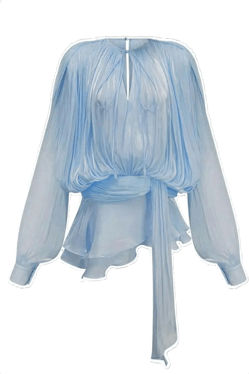 Elara Plissee - Kleid in Himmelblau - Miraee Paris