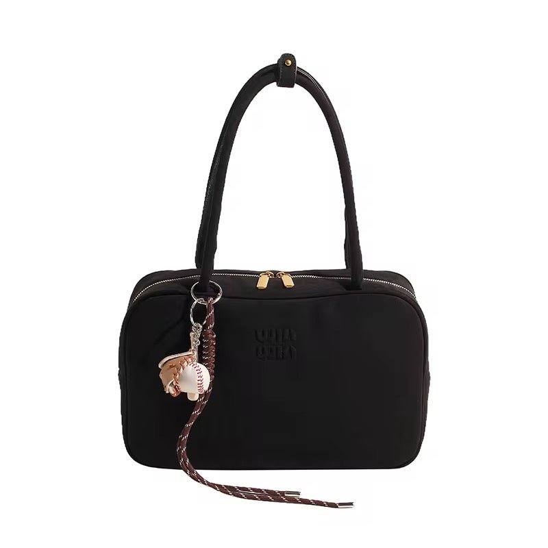 Elegante Damen - Handtasche mit Logo - Prägung und doppelten Tragehenkeln - Miraee Paris