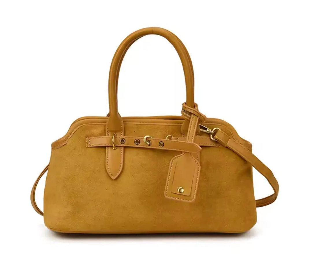 Elegante Damenhandtasche aus Wildleder – Milano Classic Bag - Miraee Paris