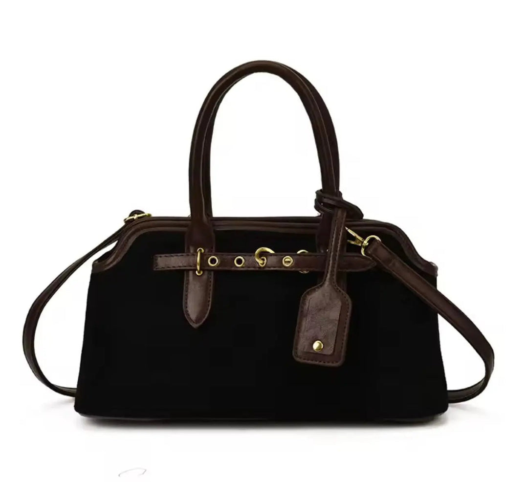 Elegante Damenhandtasche aus Wildleder – Milano Classic Bag - Miraee Paris