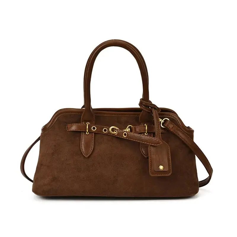 Elegante Damenhandtasche aus Wildleder – Milano Classic Bag - Miraee Paris